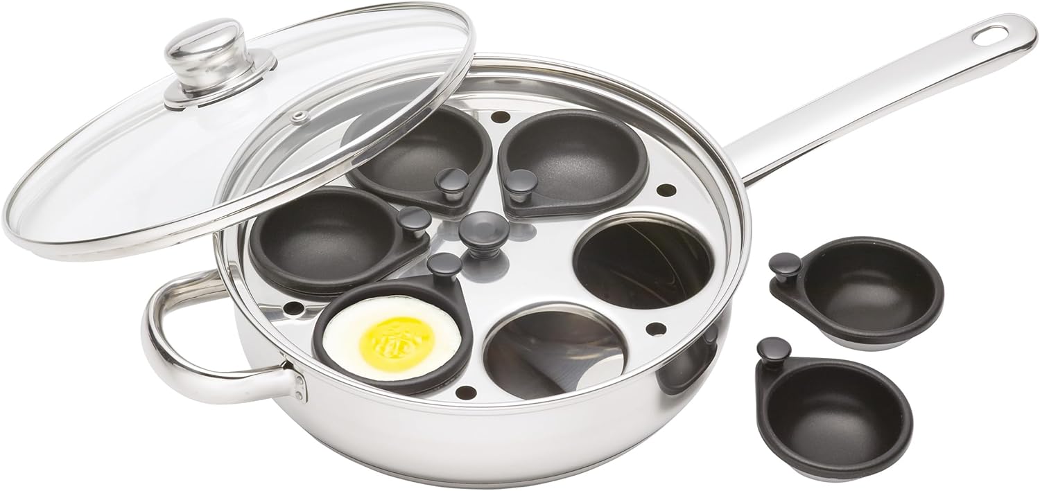 KitchenCraft 6-Egg Poacher Pan