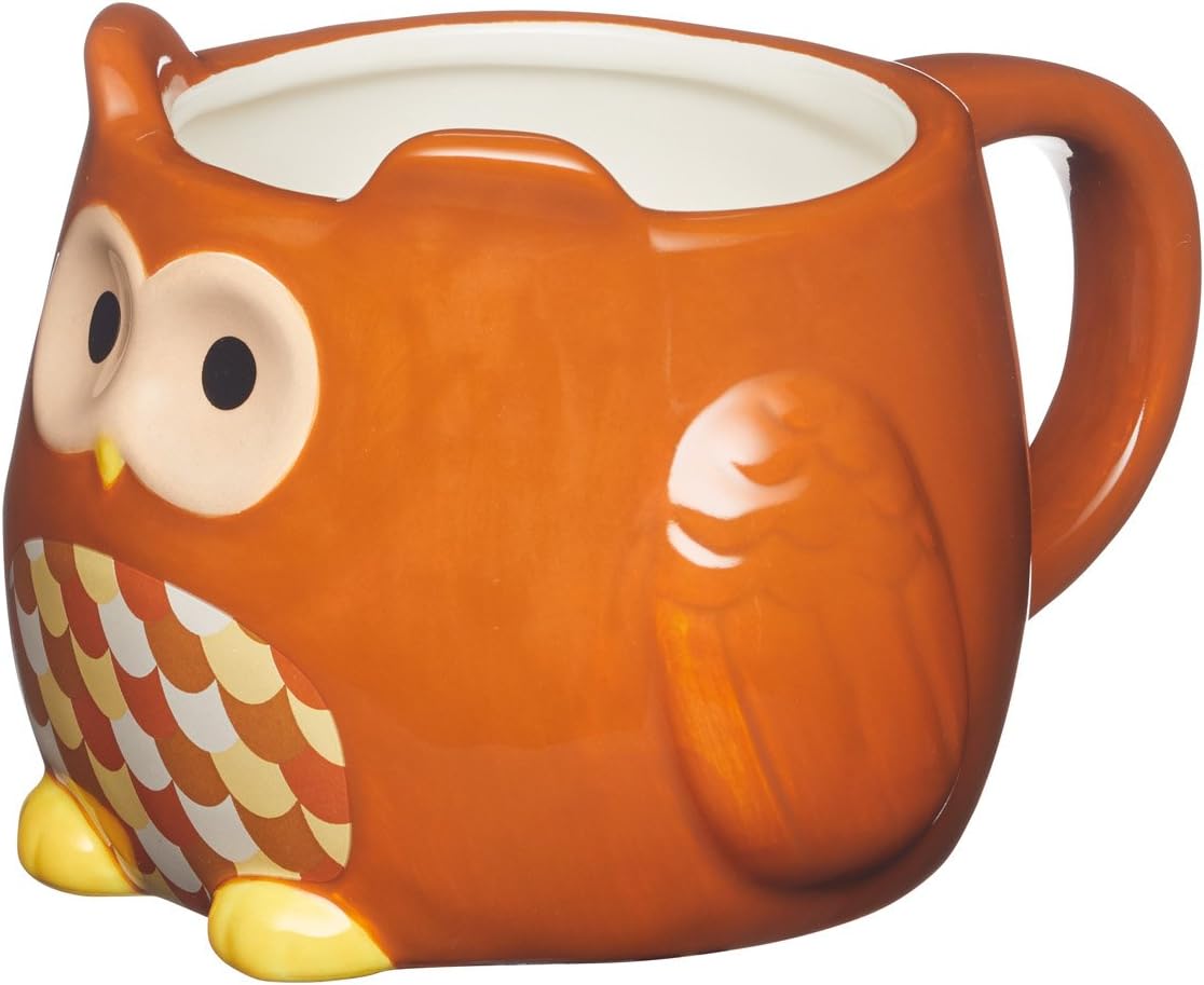 KitchenCraft Painted Ceramic Novelty Owl Mug