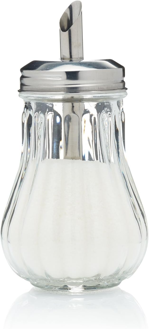 KitchenCraft Retro Café-Style Glass Sugar Dispenser