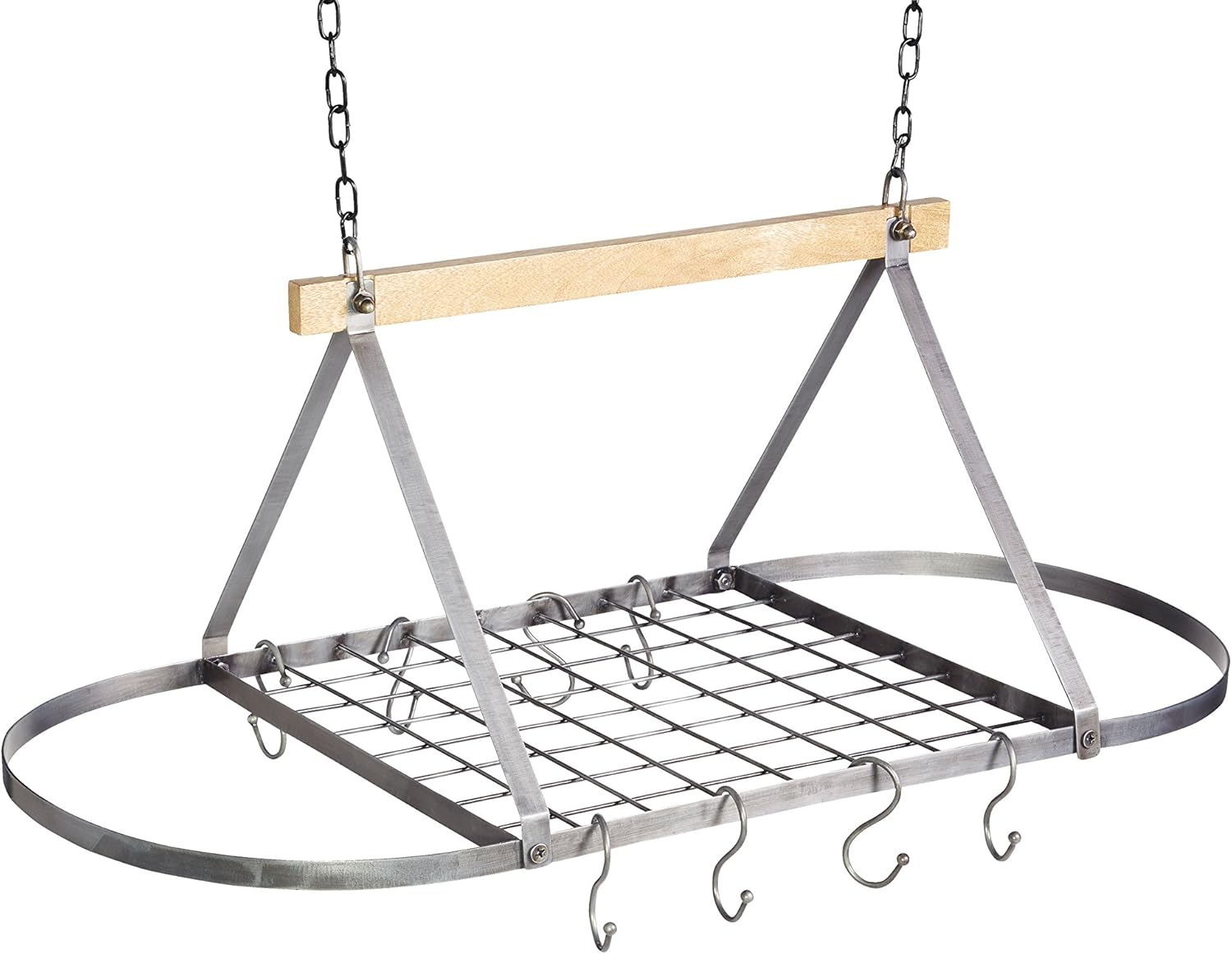 KitchenCraft Industrial Kitchen Ceiling Hanging Pot & Pan Rack